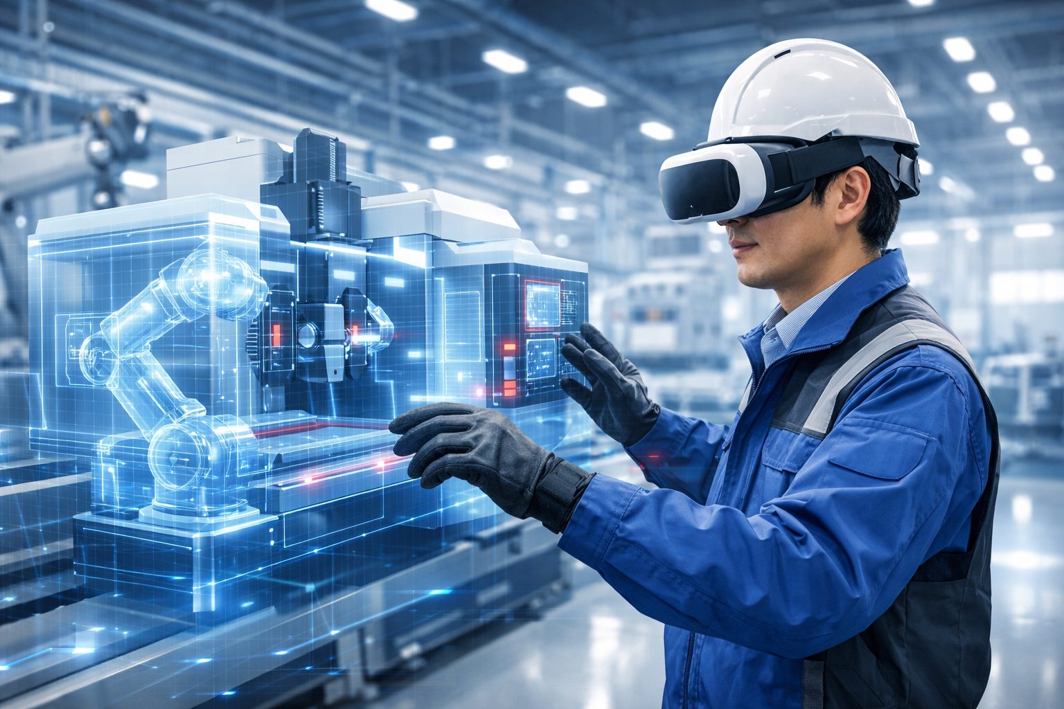 製造業向けXRソリューション - 設備操作トレーニングのイメージ